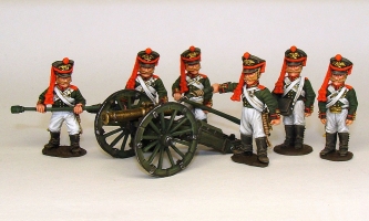 Оловянные солдатики Гвардейская пешая артиллерия. Россия, 1812 год