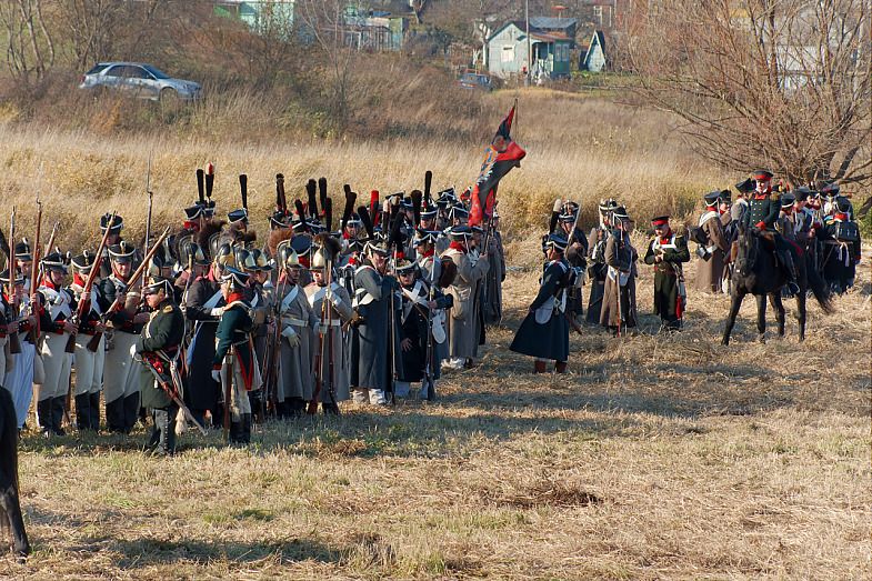 Пехота русской армии перед началом битвы за Малоярославец